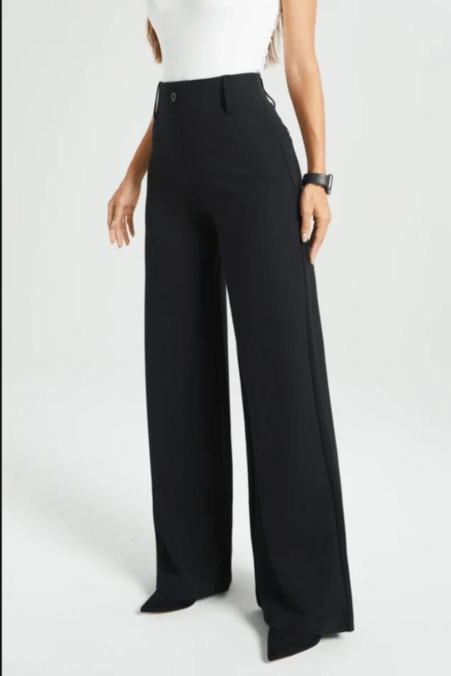 New Betabrand Black Wide Leg Classic Dress Pant Yoga Pants XXLarge Long Tall